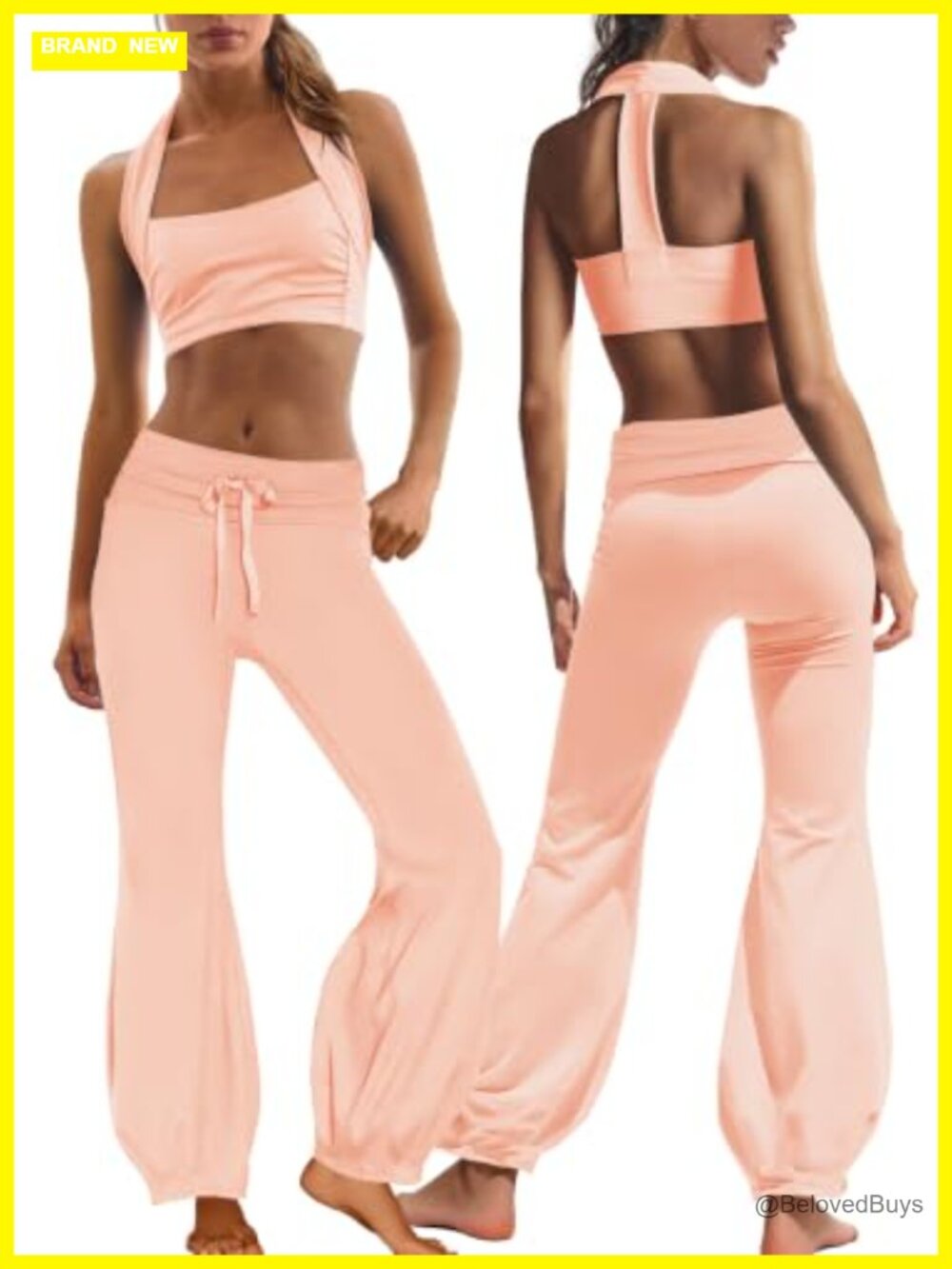 Nirovien Women's 2 Piece Workout Set Athletic Yoga Pilates Outfit